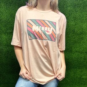 Katydid Peach 'Merry' Graphic Tee